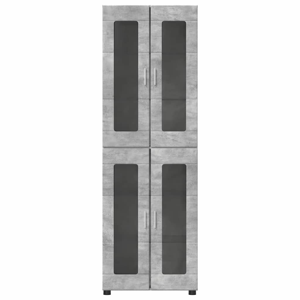 Armoire Haut de rangement - Armoire De Chambre avec étagère Gris béton 60 x 35 x 182 cm - 6
