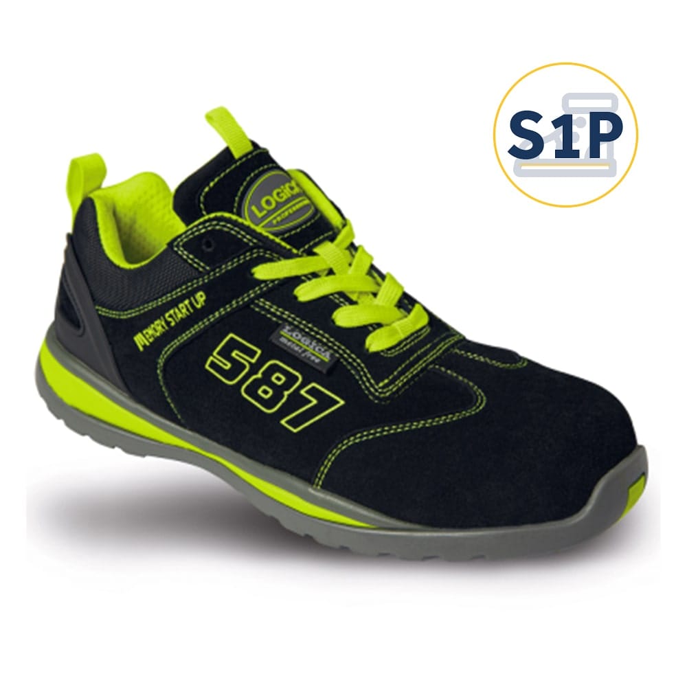 Scarpe antinfortunistiche LOGICA FORUM S1P basse scamosciate nere