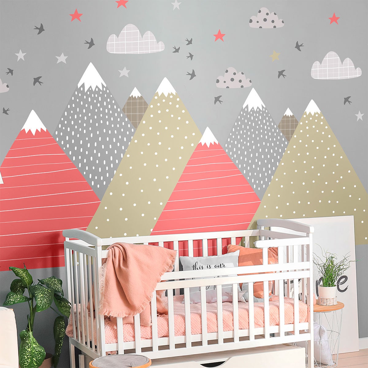 Adesivo bambino di montagna scandinavo kika - Sticker adesivo - adesivi murali - 100x150cm - 8