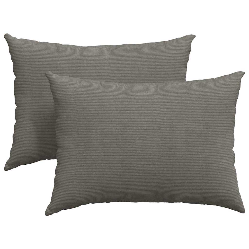 vidaXL Coussins de canapé 2 pcs Gris clair 70 x 50 cm - 2