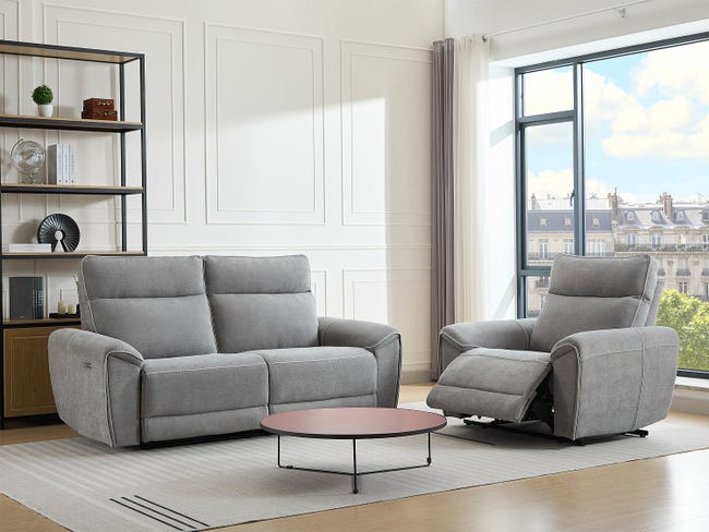 Canapé relax électrique en cuir ou tissu au meilleur prix, Canapé 3 places relax Canapé relax électrique en cuir ou tissu au meilleur prix, Canapé 3 places relax