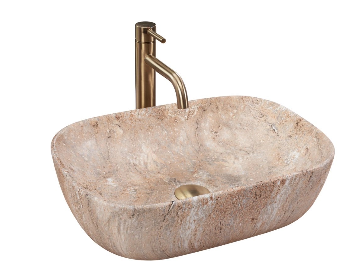 Umywalka Nablatowa Rea Belinda Savana Beżowy 46,5 X 33,5