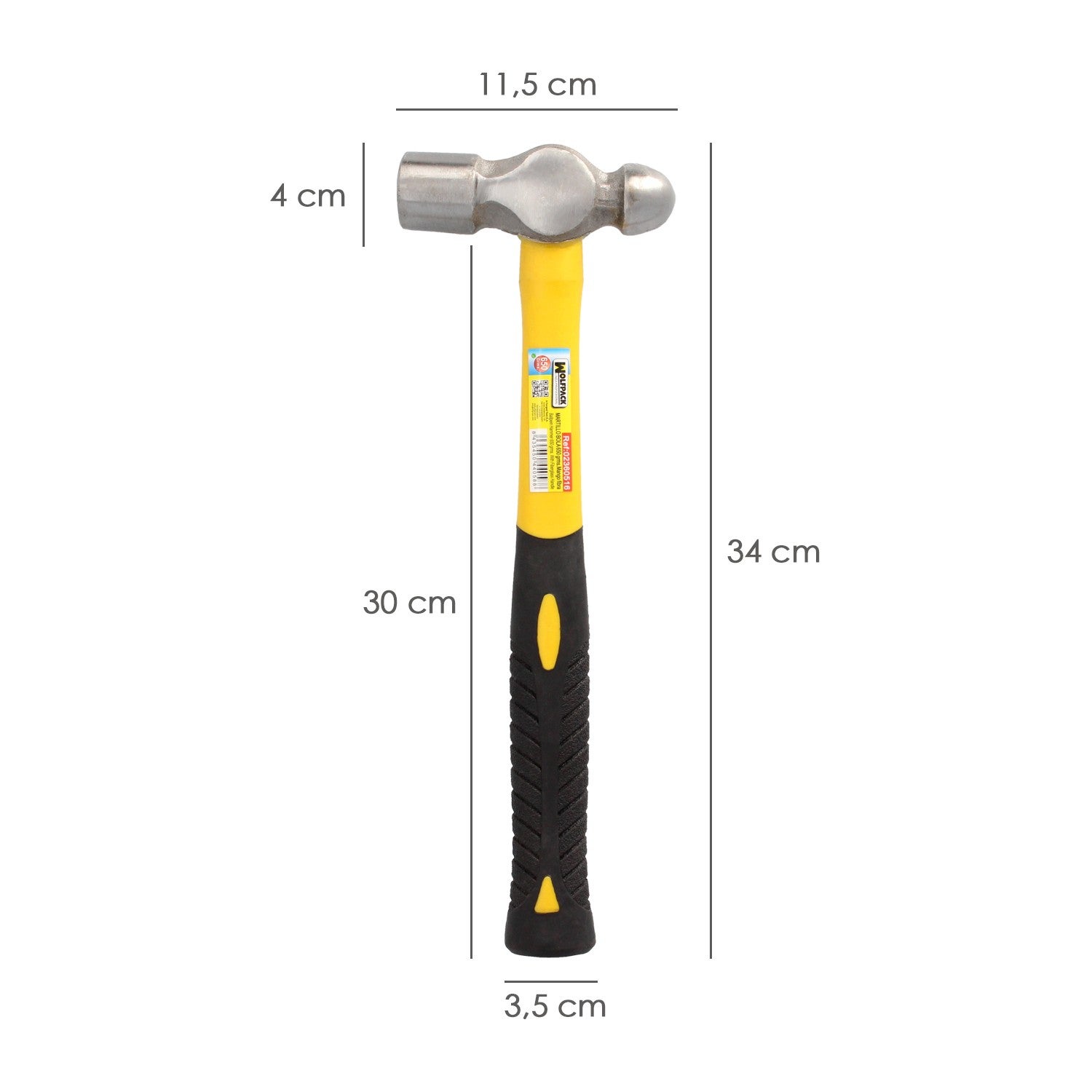 Set Martelli A Sfera 225g + 450g – Manico In Fibra Di Vetro – KENDO Per Carrozzeria