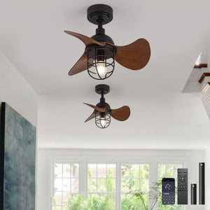 Ventilateur De Plafond Yorbay Blanc 4 Pales - Avec Interrupteur Et Crochet