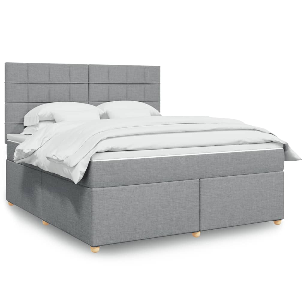 Pouf Letto Con Materasso Grigio Scuro 120x200 Cm In Tessuto