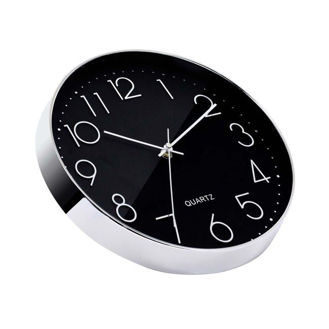 Unity Orologio Da Parete Plymouth Rose Gold – Quadrante Nero, 30 Cm, Movimento Silenzioso