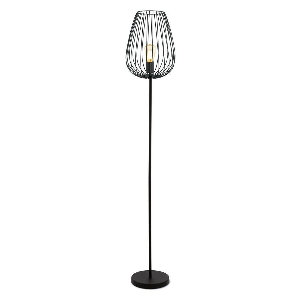 Lámpara de Pie Vintage Eglo Newtown Negro 1 Bombilla E27 - 5