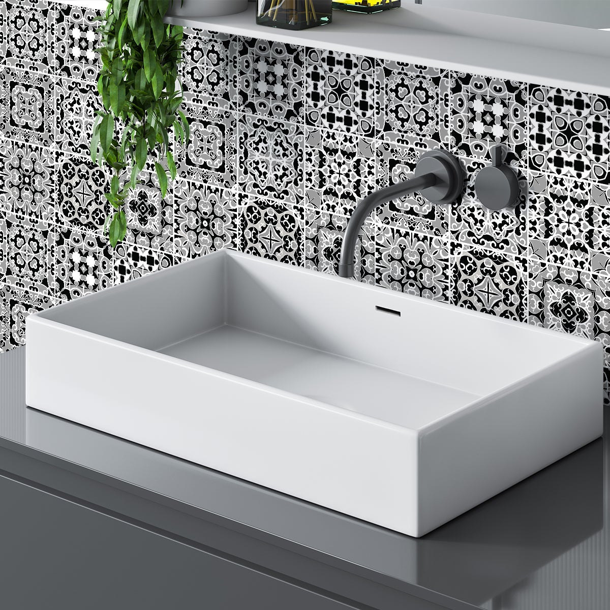 9 adesivi piastrelle azulejos doriane - Sticker adesivo - adesivi murali - 9stickers15x15cm - 5