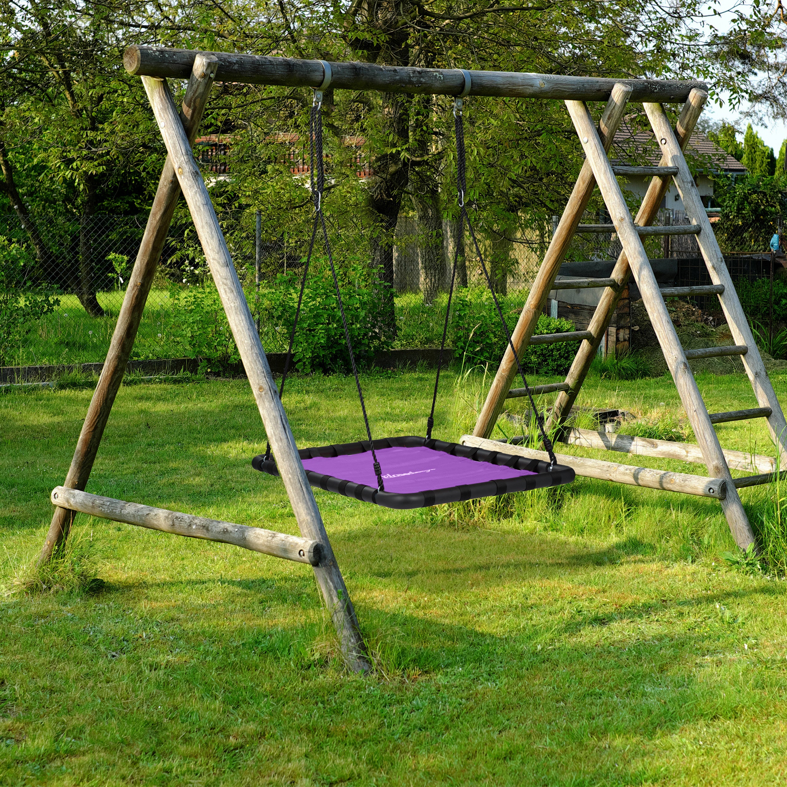 Balançoire Nid D'Oiseau Relaxdays - 77x103 Cm | Pour Enfants Et Adultes, Charge 100kg, Réglable En Hauteur