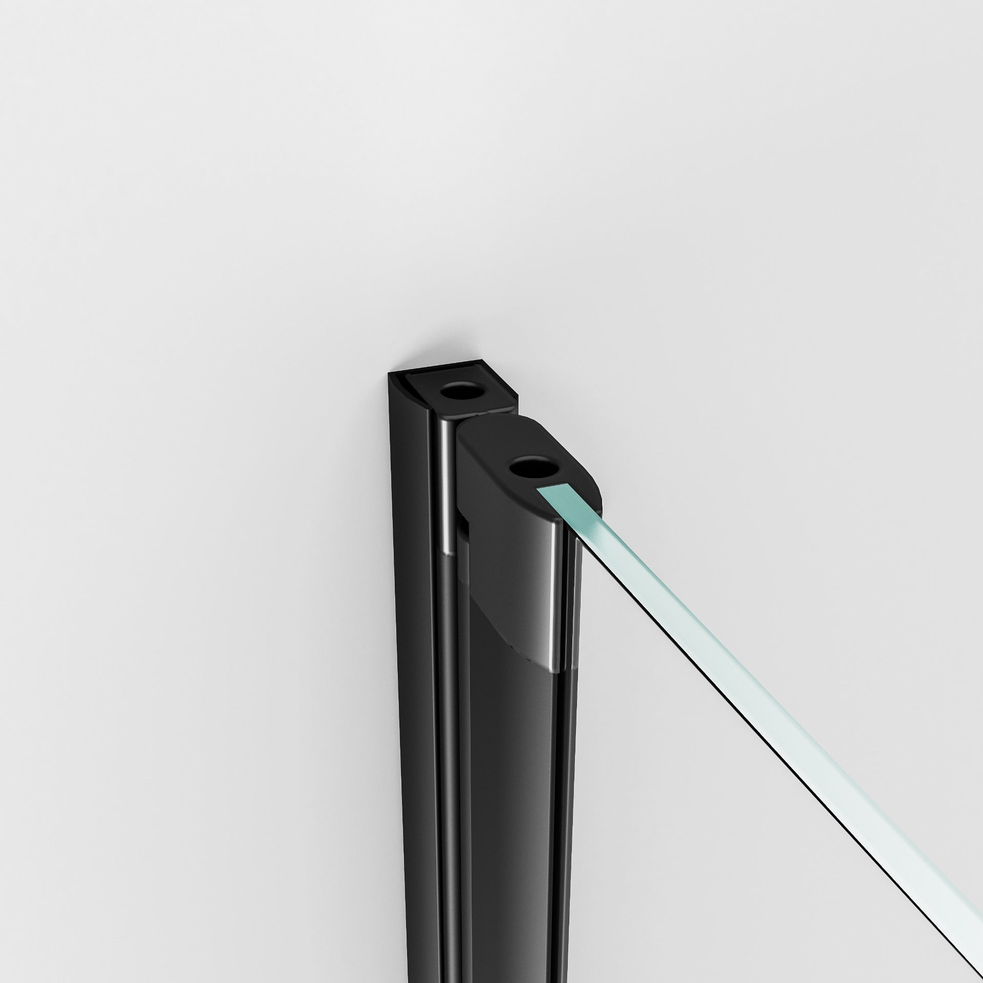 Pare-baignoire pivotant transparent noir, H.140 x l.80 cm SCHULTE, paroi de baignoire réversible, écran de baignoire 5mm pliant, rabattable, carré - 3