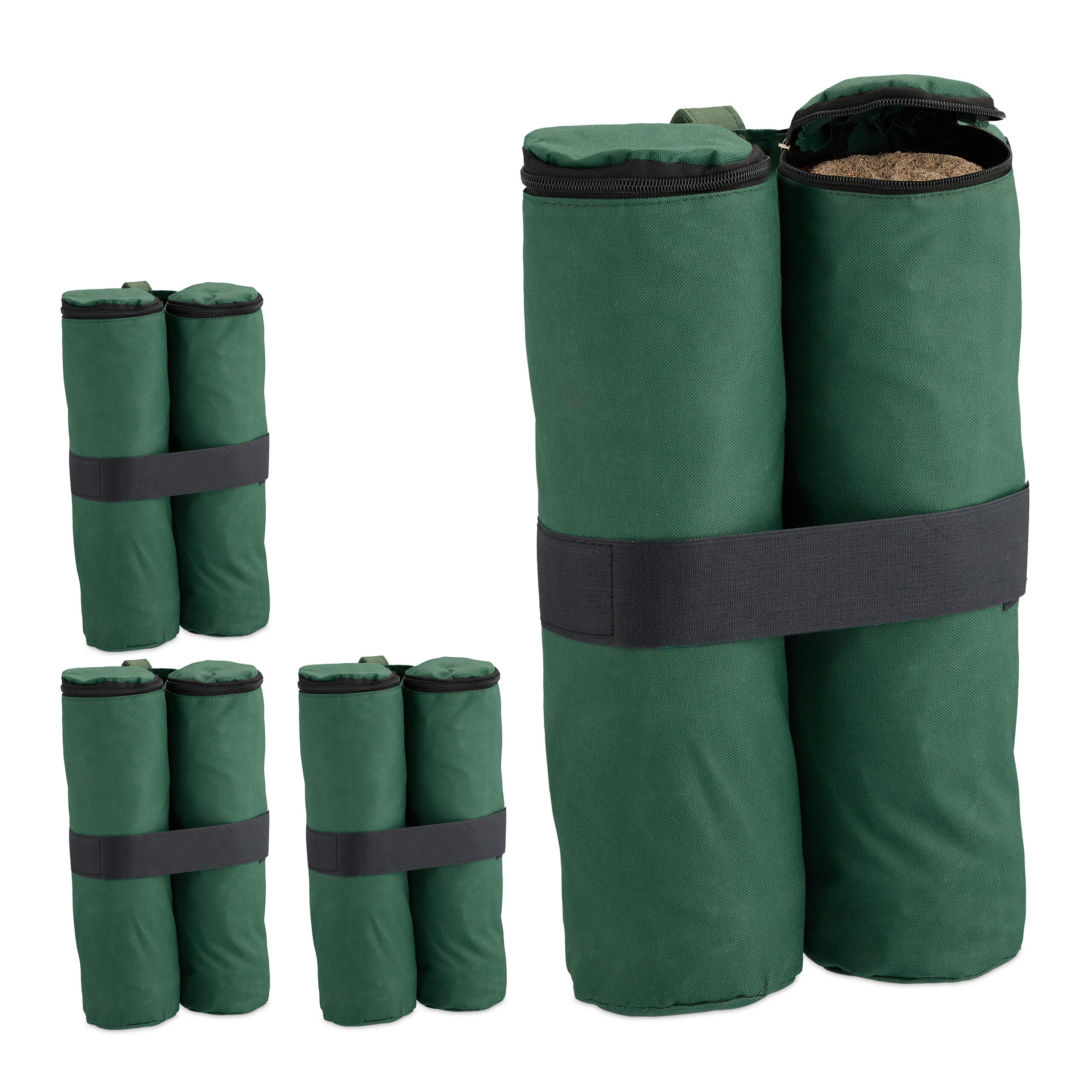 Sacchi Di Sabbia Per Gazebo – Set Da 4 In Oxford Impermeabile Con Guanti In Nylon, Zaini Per Pesi Anti-Allagamento E Tende