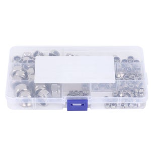 Set 45 Dadi Autobloccanti M8 In Acciaio Inox - Dadi Di Sicurezza Con Inserti Nylon Per Viti E Bulloni