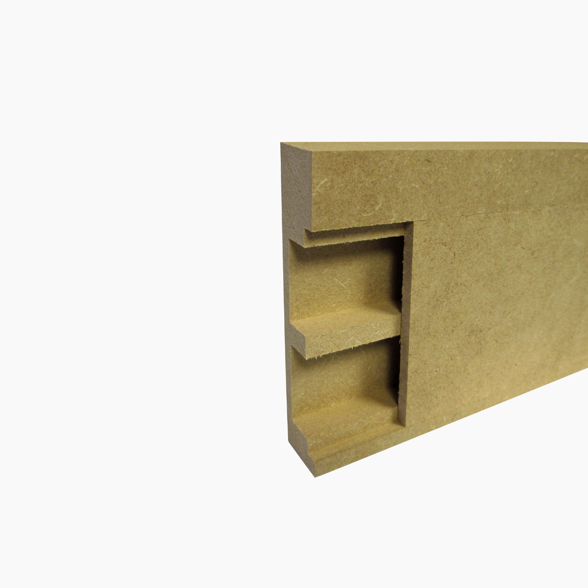 Lot de 5 Plinthes MDF Passes-câbles à couvercle AV, L.2,44 m x H.10,8 cm, Ep.18 mm - 4