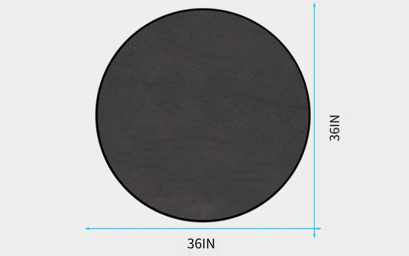 Tapis de foyer rond, résistant à la chaleur, pour cheminée, sol, barbecue, foyer, pelouse et camping, 90 cm - 7
