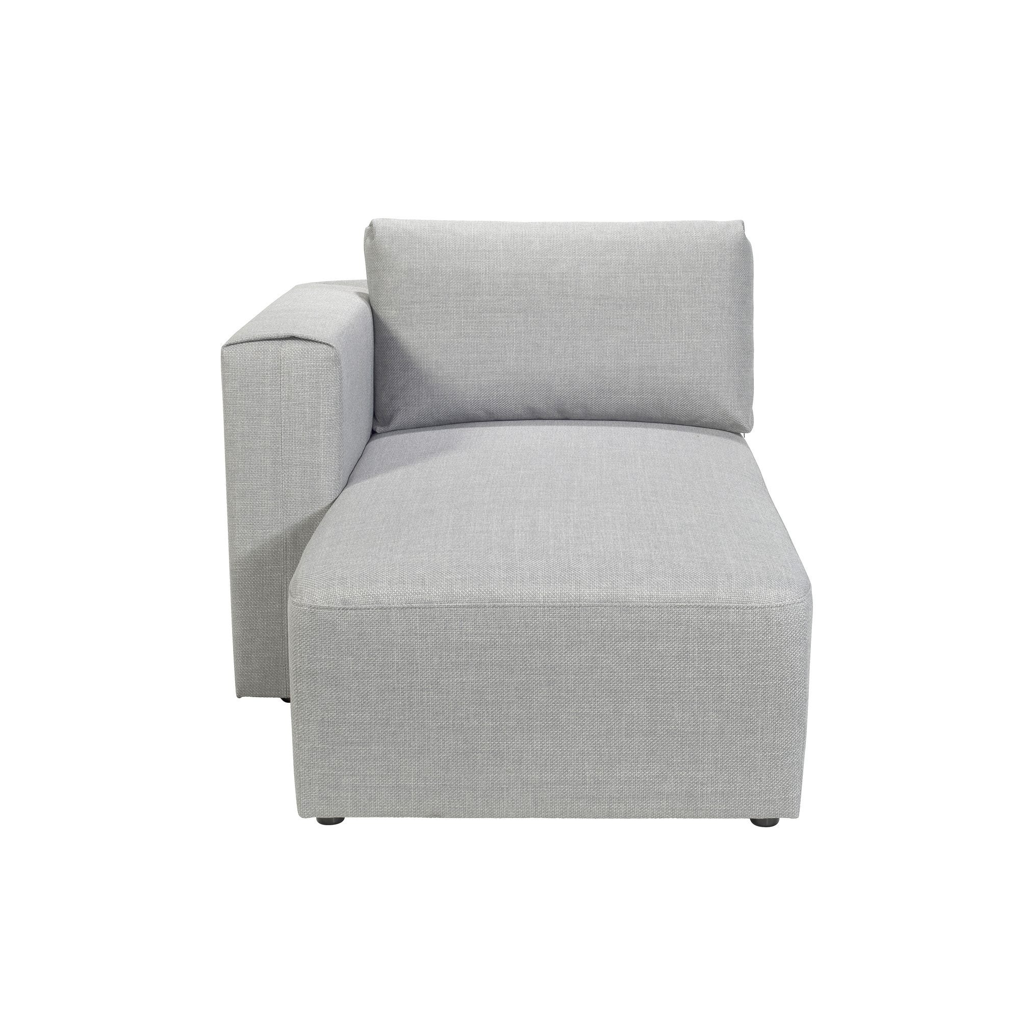 CARDINAL - Méridienne gauche pour canapé modulable en tissu chiné gris ...