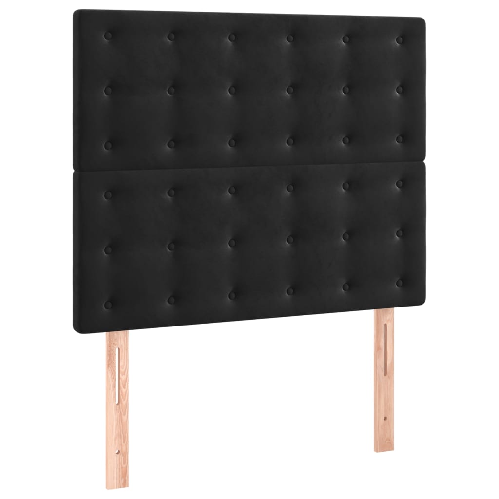 Cadre de lit sans matelas, en velours, noir, pour la chambre, 80 × 200 cm - 8