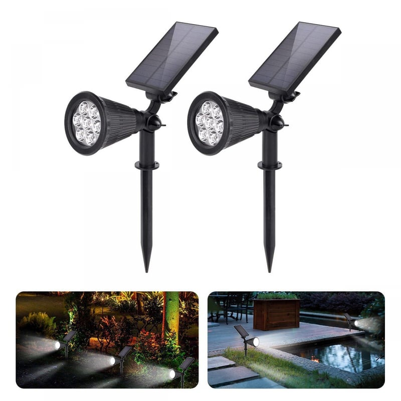 4-diodowa zewnętrzna lampa solarna przeciwpowodziowa - wodoodporna - superjasna - idealna do oświetlania podjazdów, trawników, ogrodzeń, ścieżek i pod