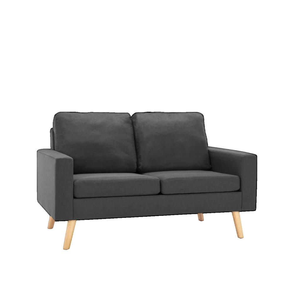 Vidaxl Sofá De 2 Plazas De Tela Gris/Oscuro , Leroy Merlin