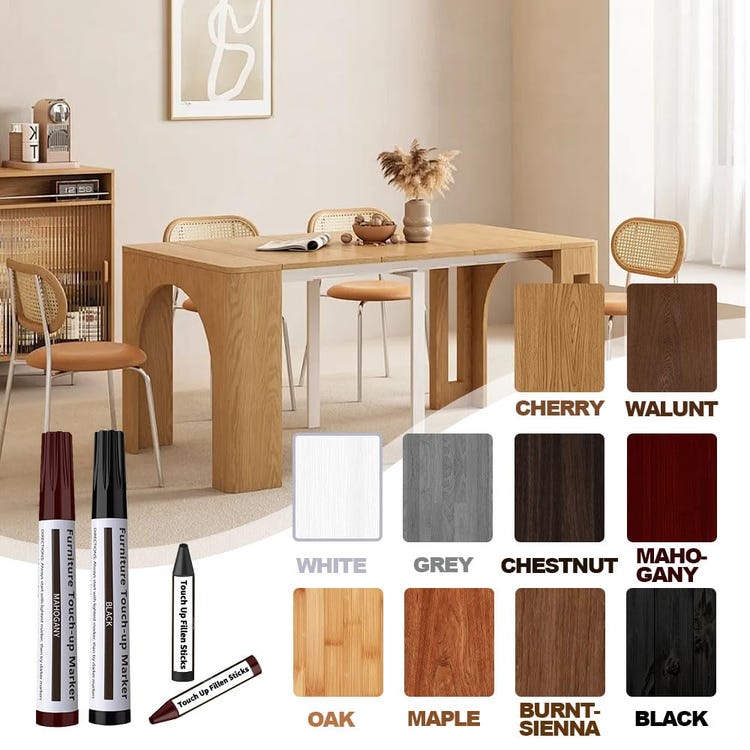 Kit de réparation de meubles en bois (21 stylos et bâtons de cire) pour éliminer les rayures et les taches - 4