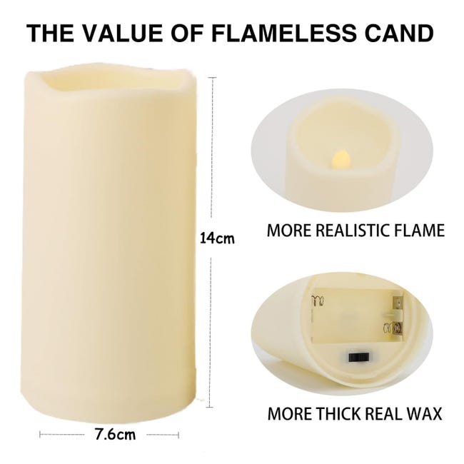 Candele Senza Fiamma a LED con Telecomando 24 pz Bianco Caldo 335778 Candele Senza Fiamma a LED con Telecomando 24 pz Bianco Caldo 335778