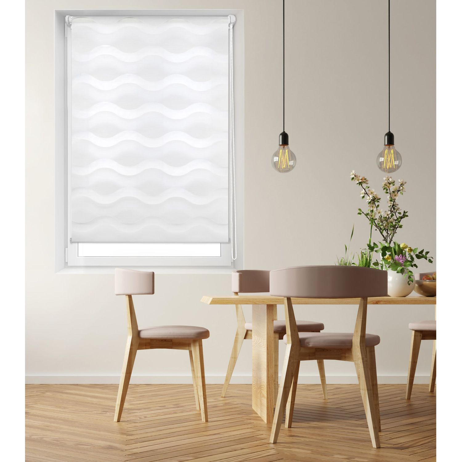 ECOMMERC3 | Tenda a Rullo Giorno e Notte Montaggio SENZA ATTREZZI Misura 42x150 Misura tessuto 39x145 - Tenda a Rullo Notte e Giorno Easyfix Bianca - 5