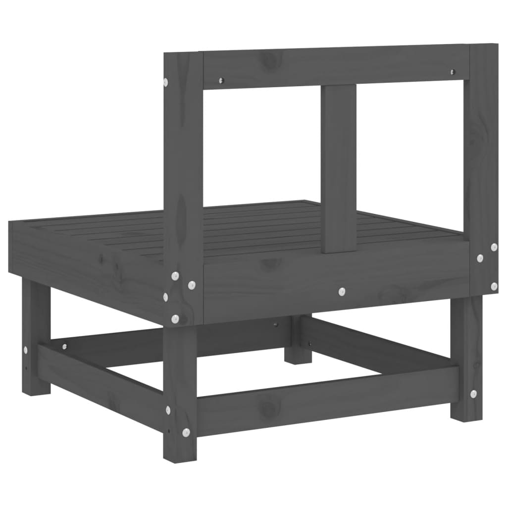 Salon bas de jardin en Bois Gris 2 personnes - 6