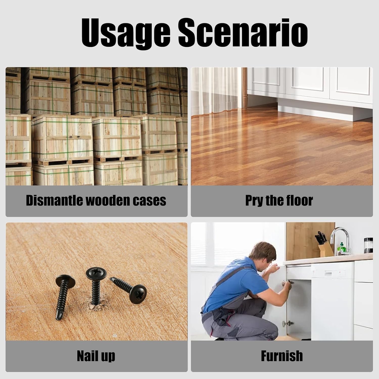 Pied de biche 180mm, arrache-clous en acier spécial durci pour une grande puissance Robuste Barre de Levier Petit pour la Poche - 4