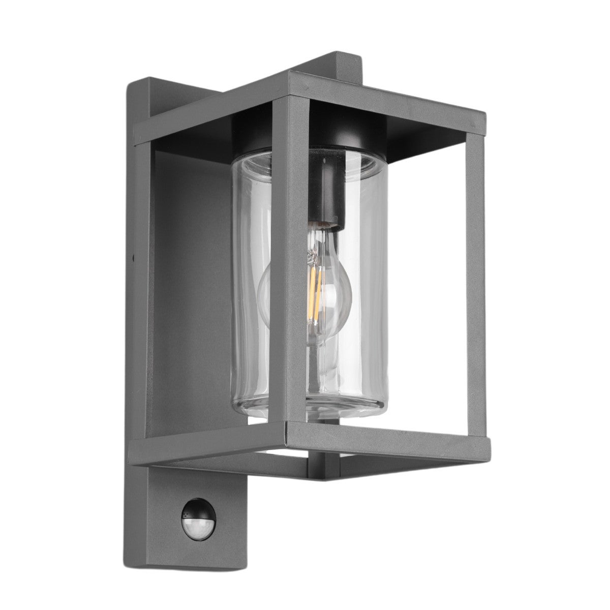 Kinkiet zewnętrzny z czujnikiem ruchu LUNGA antracyt 1xE27x40W wym:33,5x16x22,5cm IP44 Trio