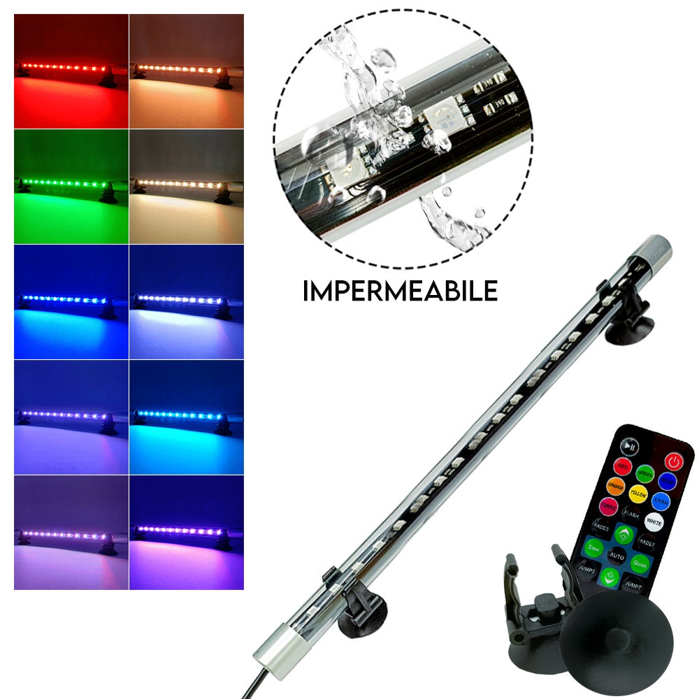 BARRA LED LAMPADA ACQUARIO IMPERMEABILE WATERPROOF IMMERSIONE LUCE Bianca 30cm 83871464