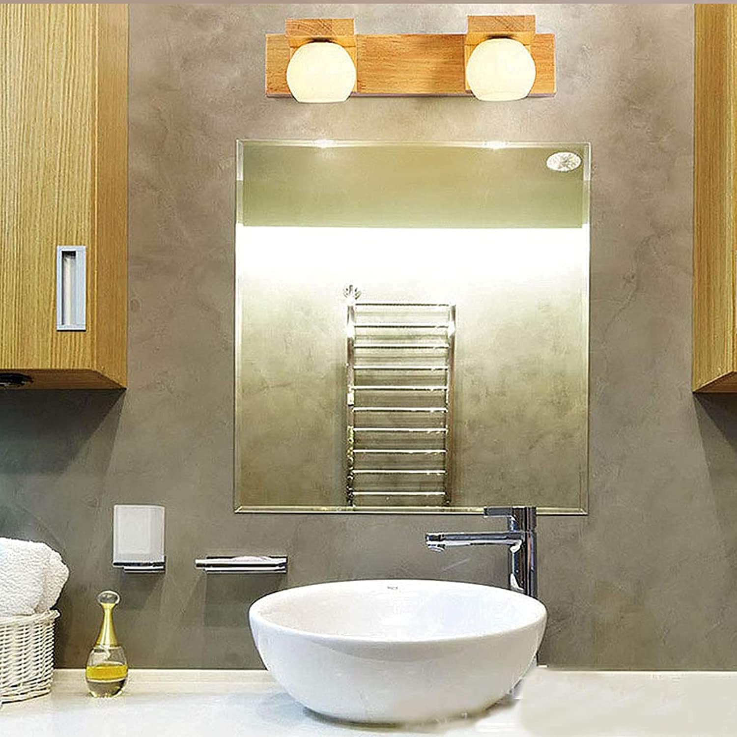 Applique da bagno a LED, illuminazione moderna per specchi da bagno, impermeabile e antiappannamento-220V-5W-luce calda - 4