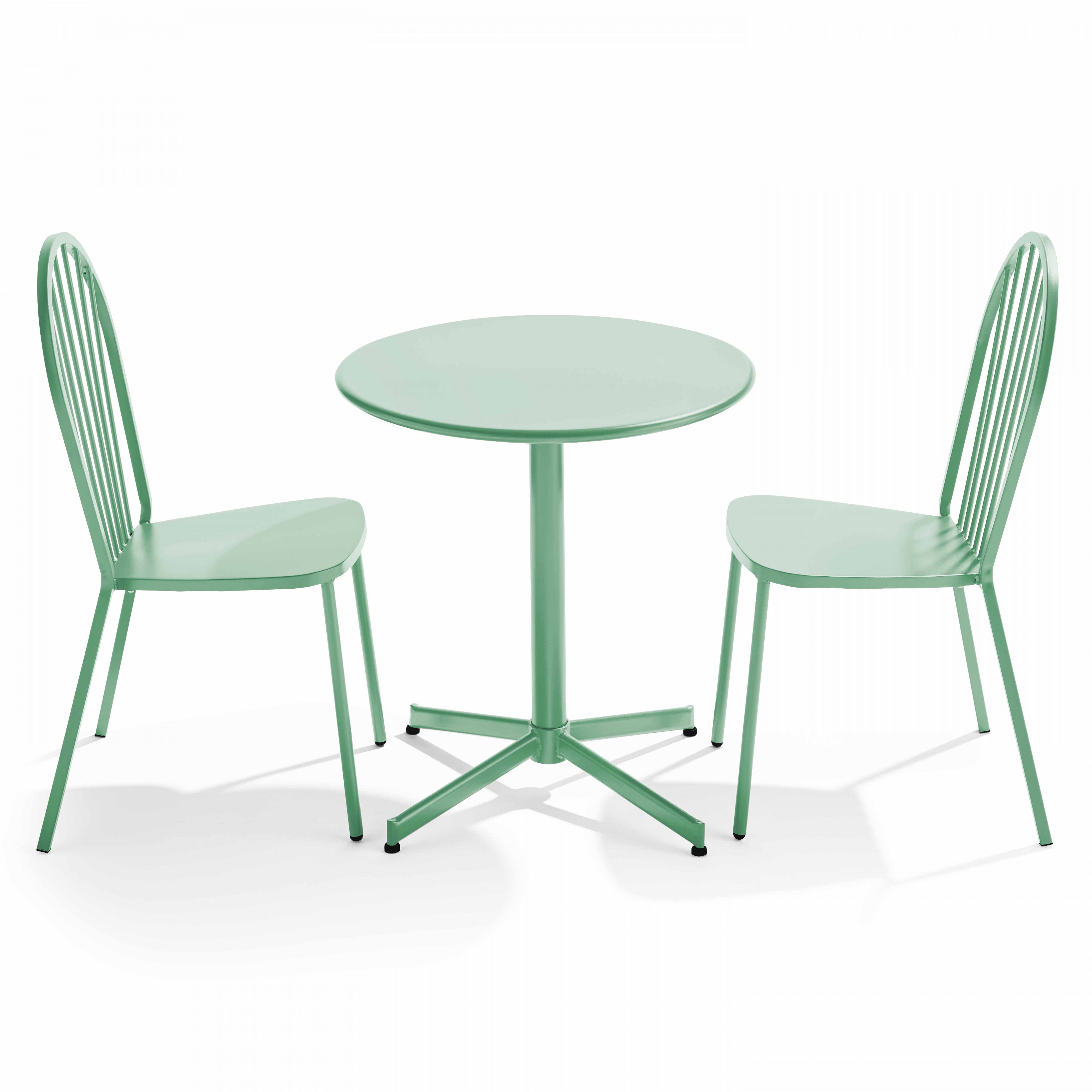 Ensemble Table Ronde Et 2 Chaises De Jardin En M tal Vert Sauge ensemble-table-ronde-et-2-chaises-de-jardin-en-m-tal-vert-sauge