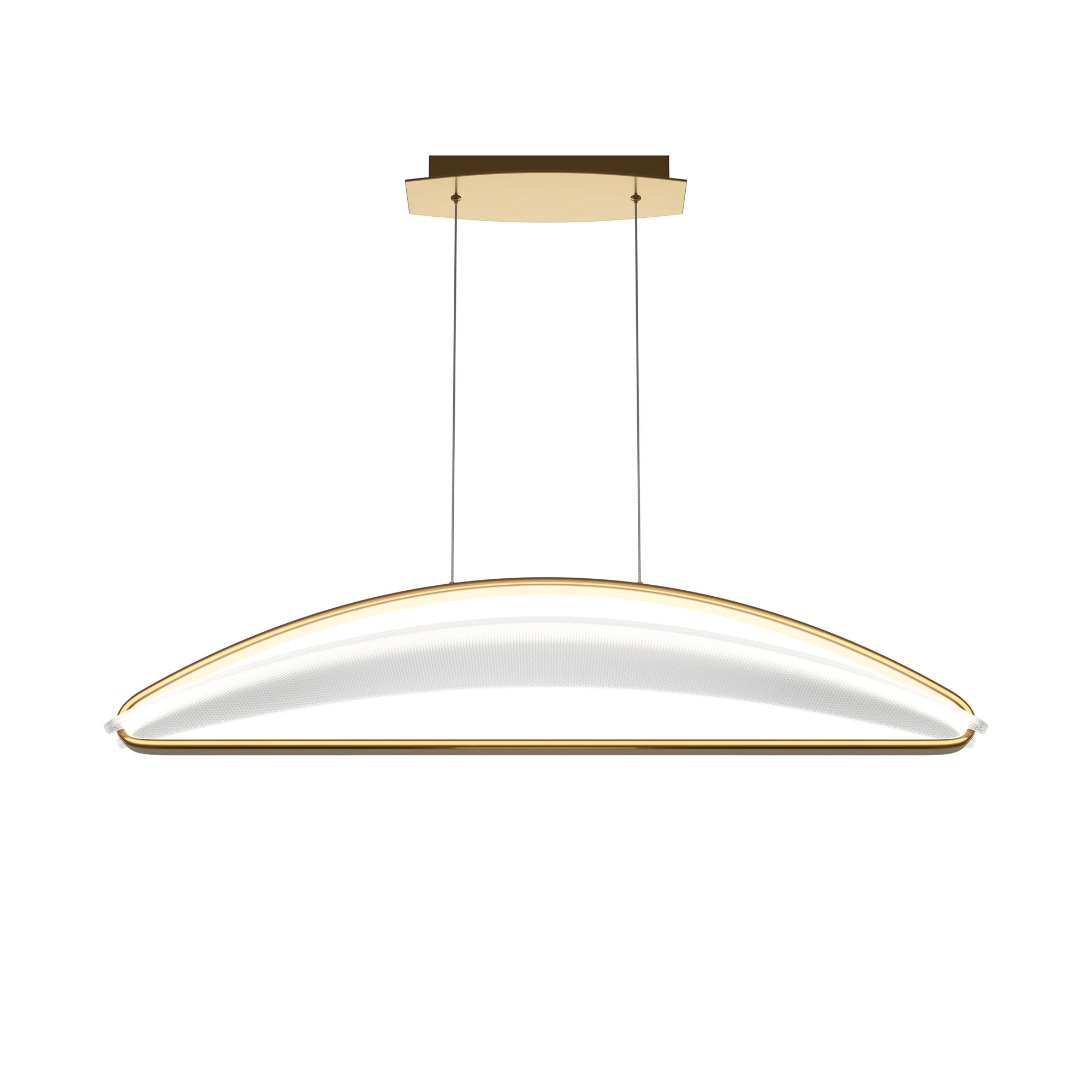 Lampa wisząca Breeze mosiężno-przezroczysta LED 34W 3000K 2040lm wym: 325 x 25 x 103 cm aluminium Maytoni