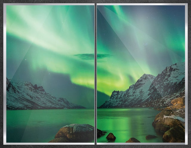Crédence décorative SINAHIA paysage aurore 900mmx700mm Ep 6mm verre securit