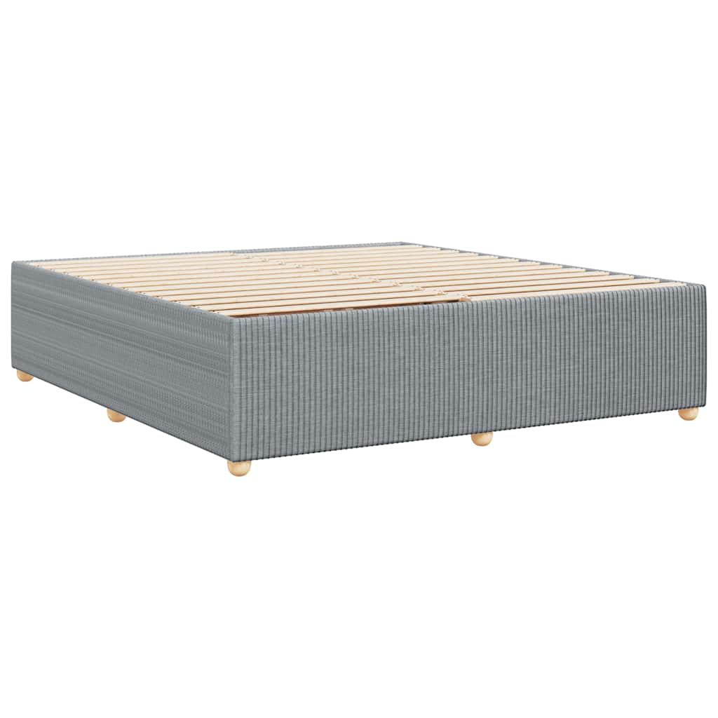 vidaXL Cadre de lit sans matelas gris clair 200x200 cm tissu - 5