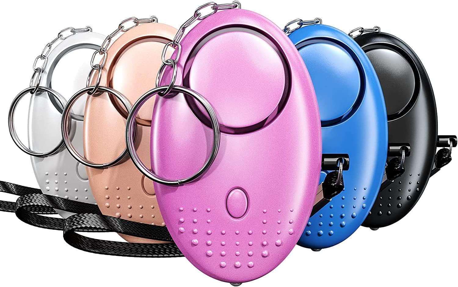 Alarm osobisty awaryjny [5 szt.], latarka LED o mocy 130 dB dla dzieci/kobiet/osób starszych