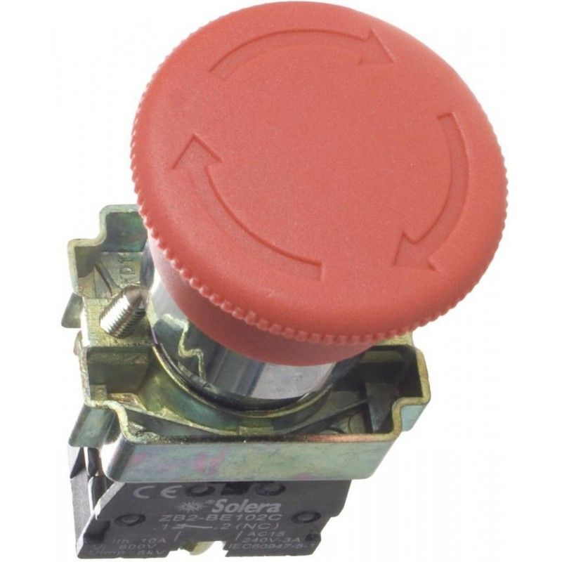 Bouton Poussoir Champignon + Chambre De Contact Fermée SOLERA PE12 | Leroy Merlin