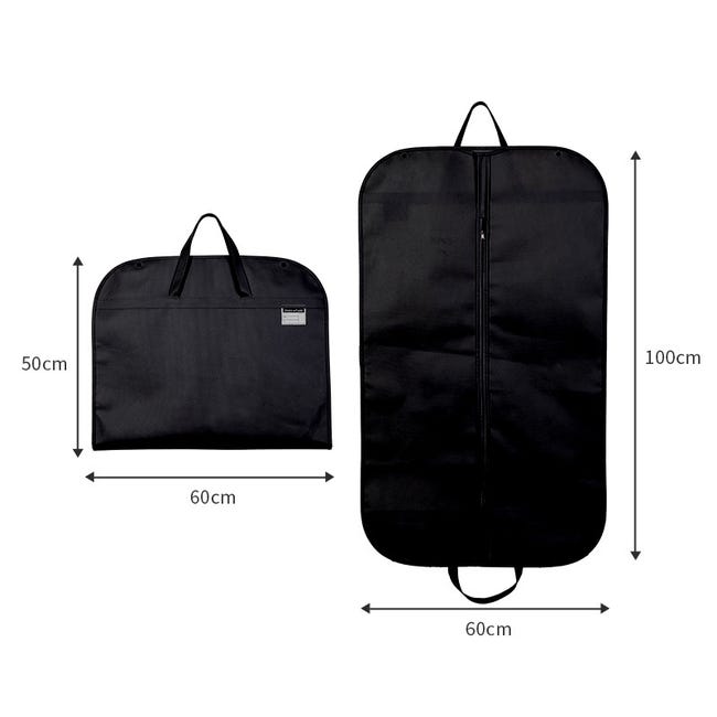 Housses de Costume Noires, 60x120 cm, Anti-Poussière, Sac Housses de Costume Noires, 60x120 cm, Anti-Poussière, Sac