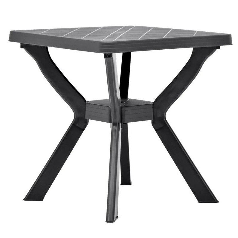 Table de bar carrée plastique anthracite Bouka | Leroy Merlin