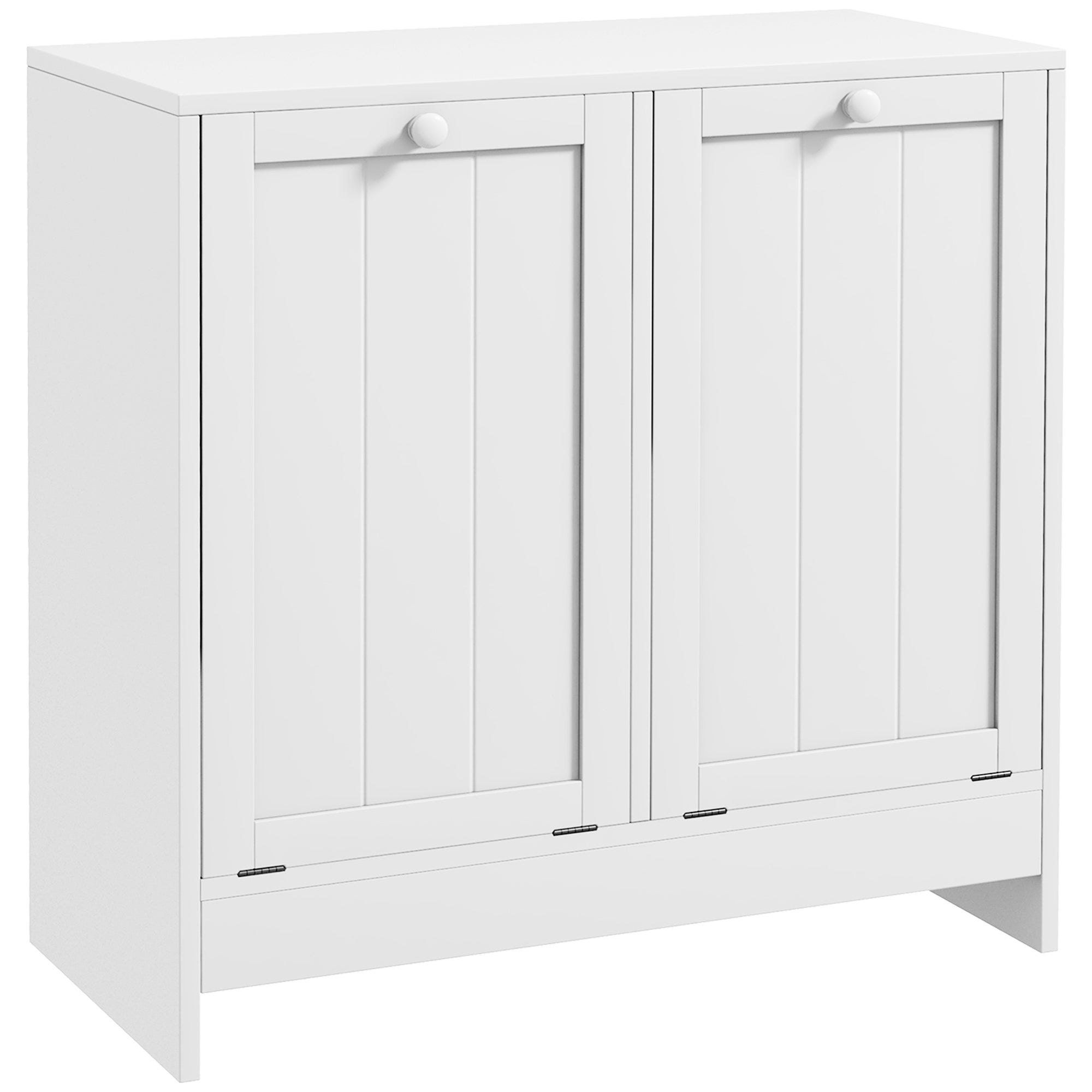 Armario baño 2 cestas ropa sucia 66x33x68cm blanco lavandería