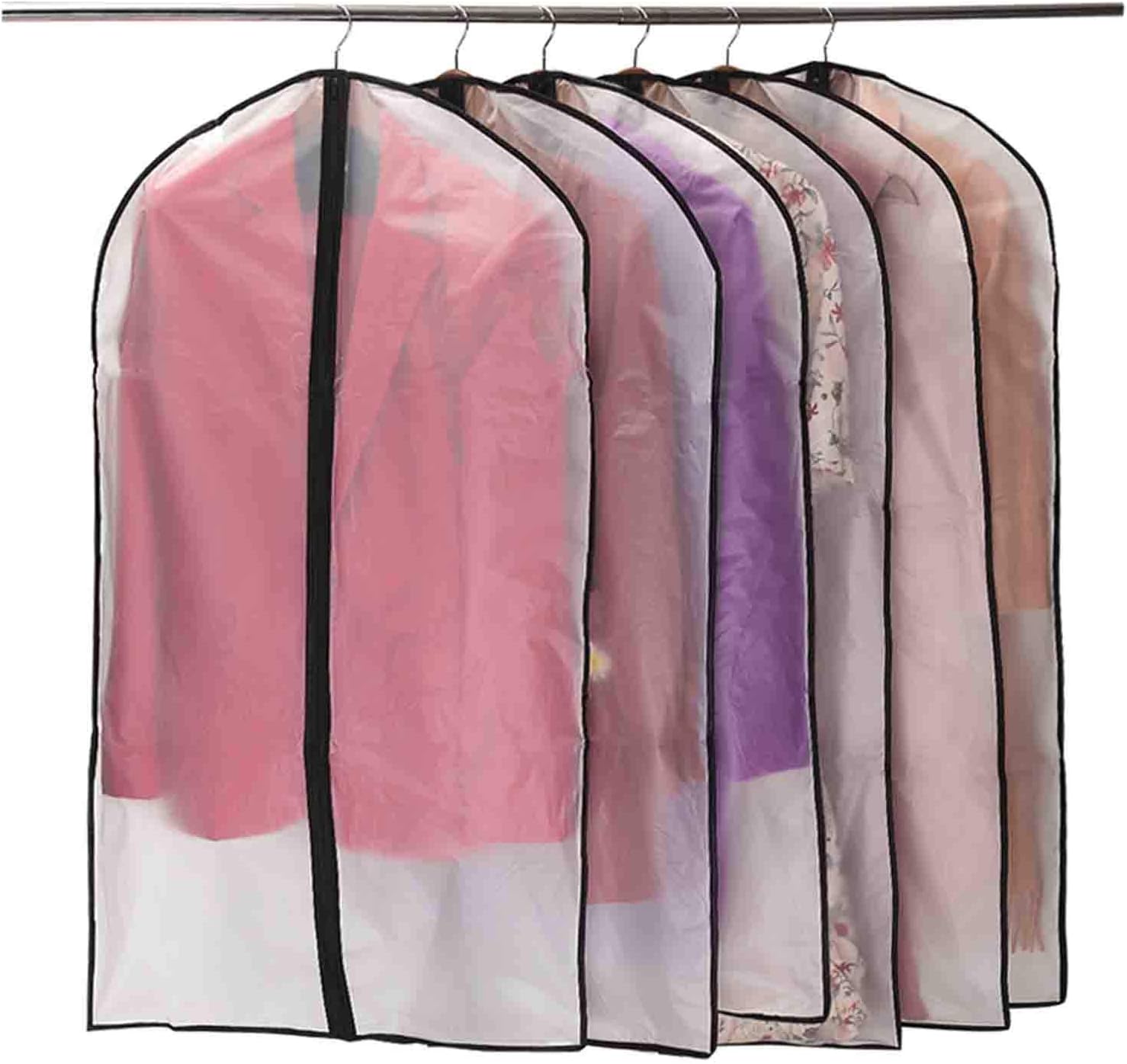 Pokrowce na ubrania, pyłoszczelne, antypoślizgowe i wodoodporne, półprzezroczyste pokrowce ochronne z zamkiem błyskawicznym, odpowiednie na koszule i