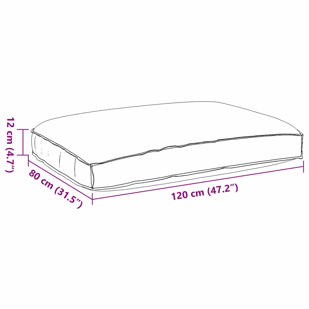 Maison Exclusive - Coussin Crème 120 x 80 x 12 cm Tissu Oxford - 9