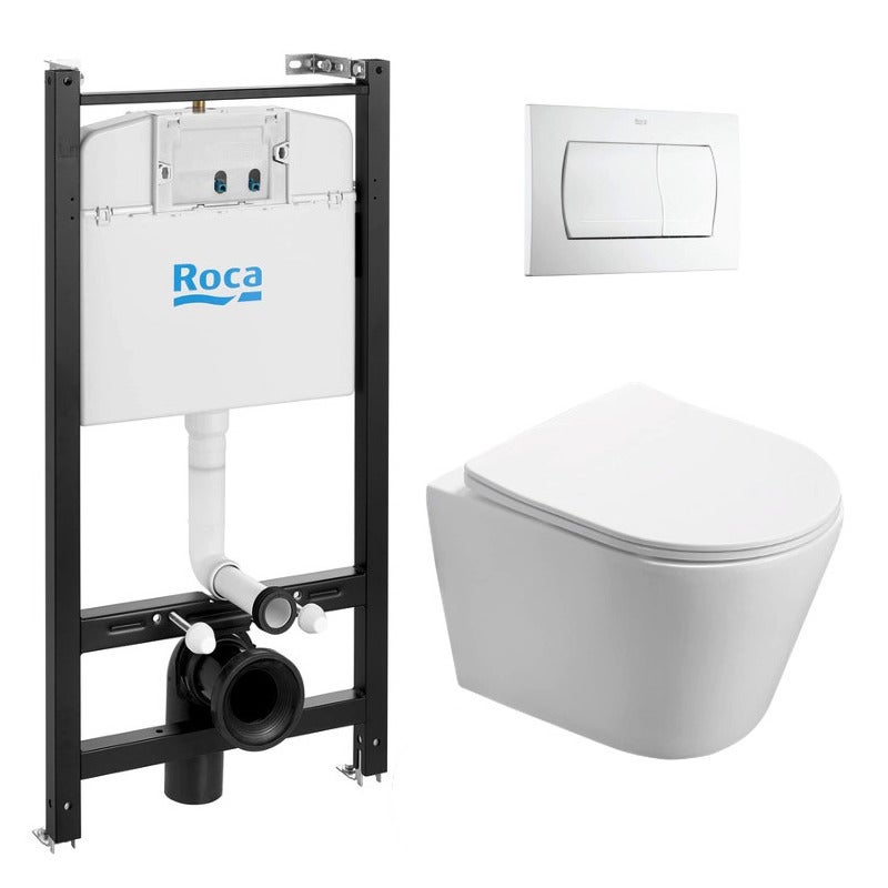 Roca Pack WC con bastidor Roca Active Rack + Taza SAT Infinitio + Tapa ...