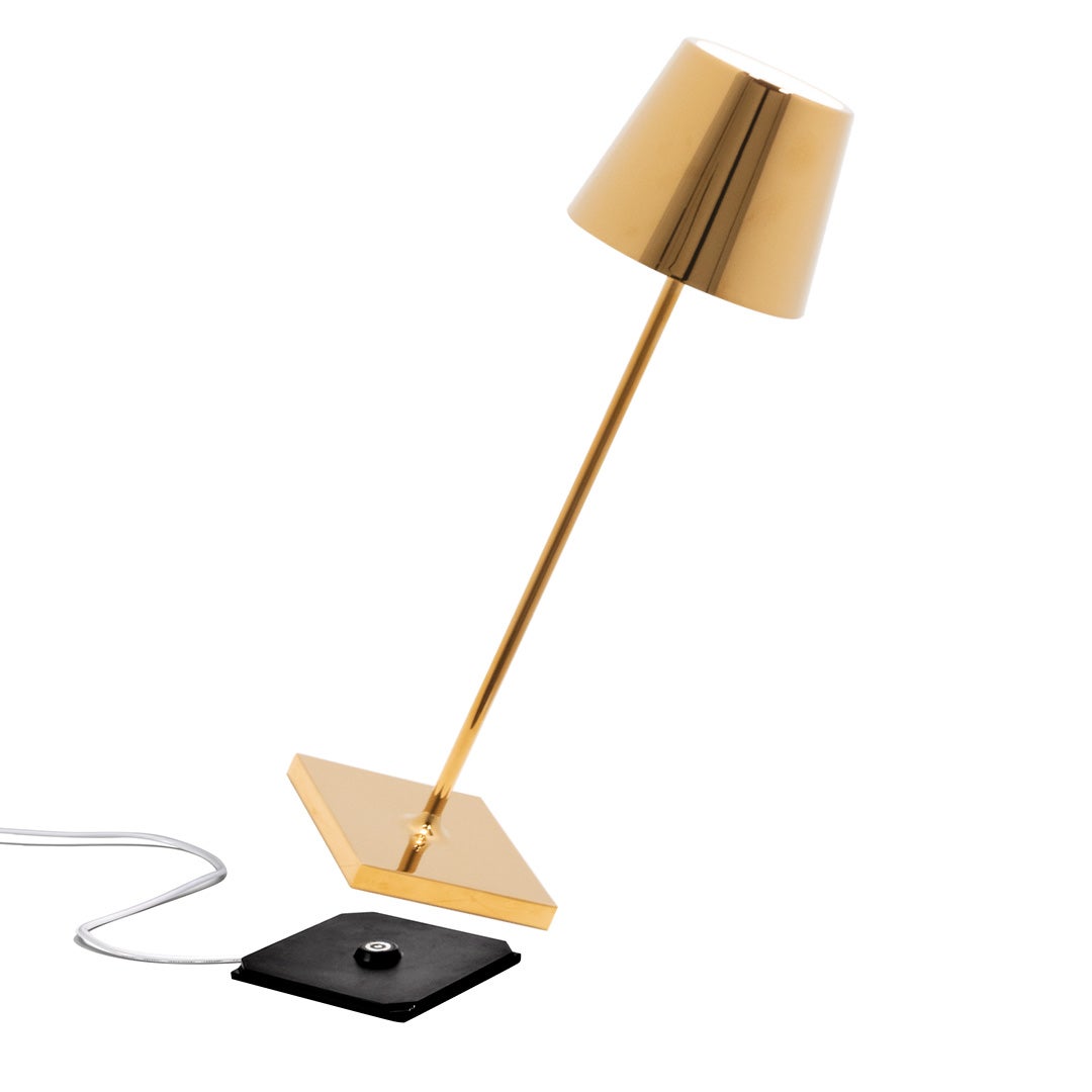 Lampe de table LED Poldina Pro Glossy Gold, rechargeable et dimmable avec une autonomie allant jusqu'à 12 heures - 6