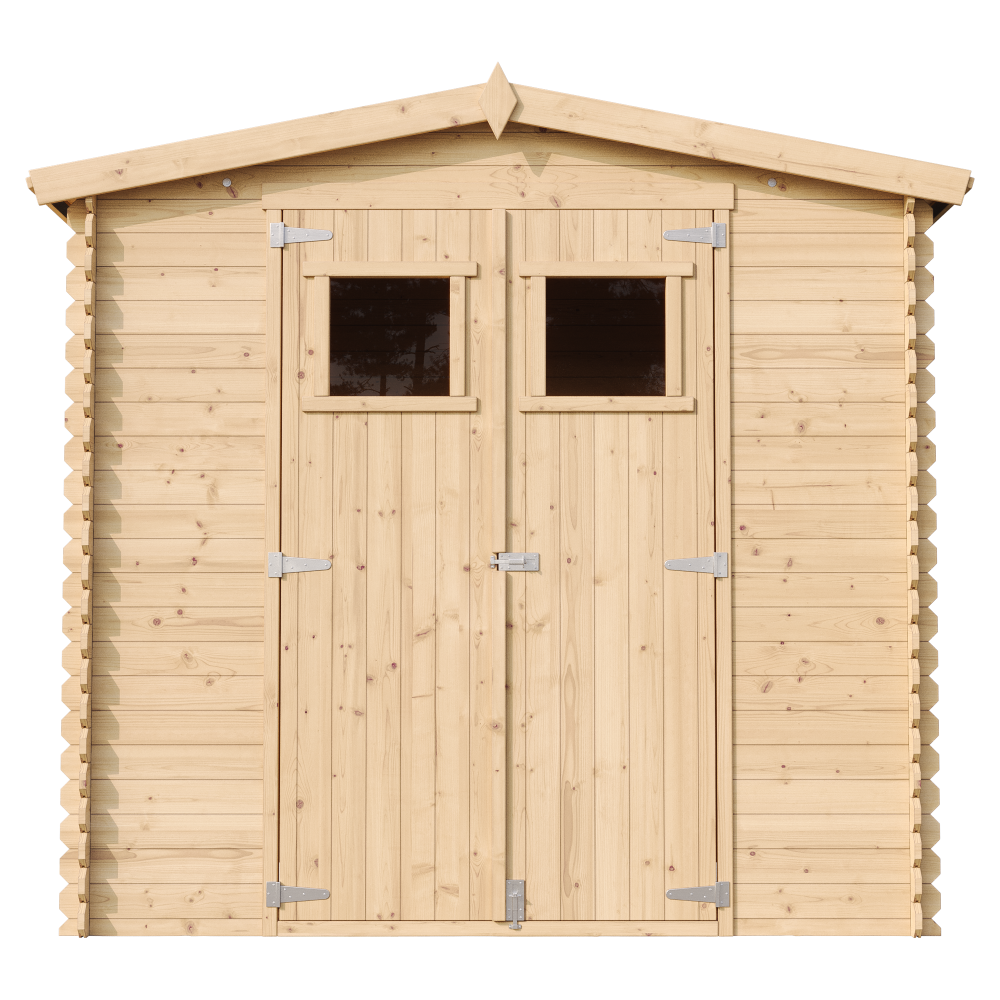 Abri de jardin en bois - Stockage extérieur I236xL226xH218 cm/ 4.33 m2 Petit abri à outils, Local à vélos - Toit imperméable, fenêtres TIMBELA M369 - 3