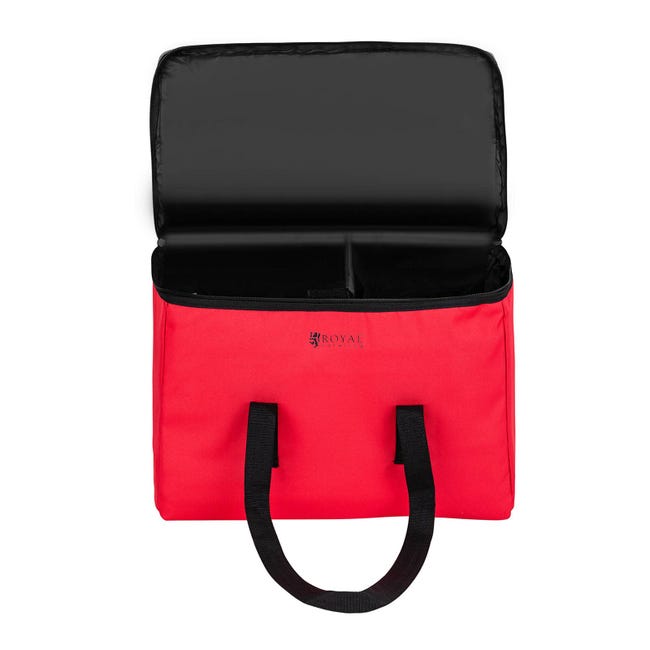 Borsa Termica Porta Pizze Da Asporto - Per 6 Cartoni, Colore Rosso, Marca Safemi - Foto 12
