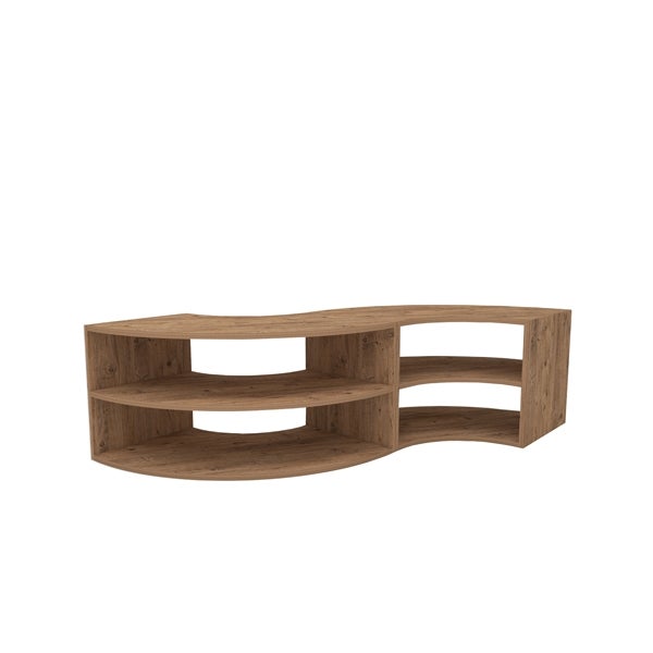 Onda Design Meuble TV d'angle avec étagères Chêne Melissa - 5