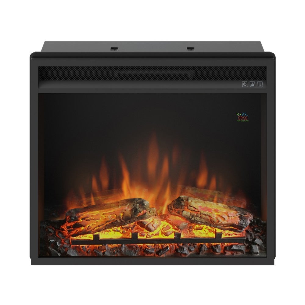 Cheminée électrique encastrable - Programmable, avec télécommande - Puissance de chauffe 1500W - Powerflame 23