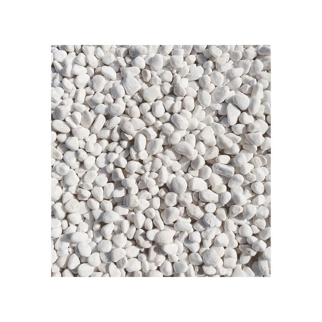 Galet marbre blanc pur 10-20 en sac de 20kg