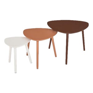 Table Basse Plusieurs Hauteurs Design Industriel 107 X 107 X 40 Cm Bois Ingenierie Marron Et Metal Dec038654 97043942