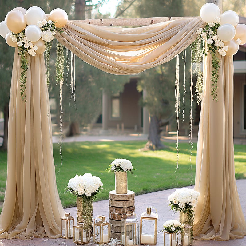Tende ad arco per matrimonio - Tessuto con paillettes rosa, pannelli da 1,6 x 8 m per arco, cerimonia, addio al nubilato e ricevimento | Leroy Merlin Tende ad arco per matrimonio - Tessuto con paillettes rosa, pannelli da 1,6 x 8 m per arco, cerimonia, addio al nubilato e ricevimento | Leroy Merlin